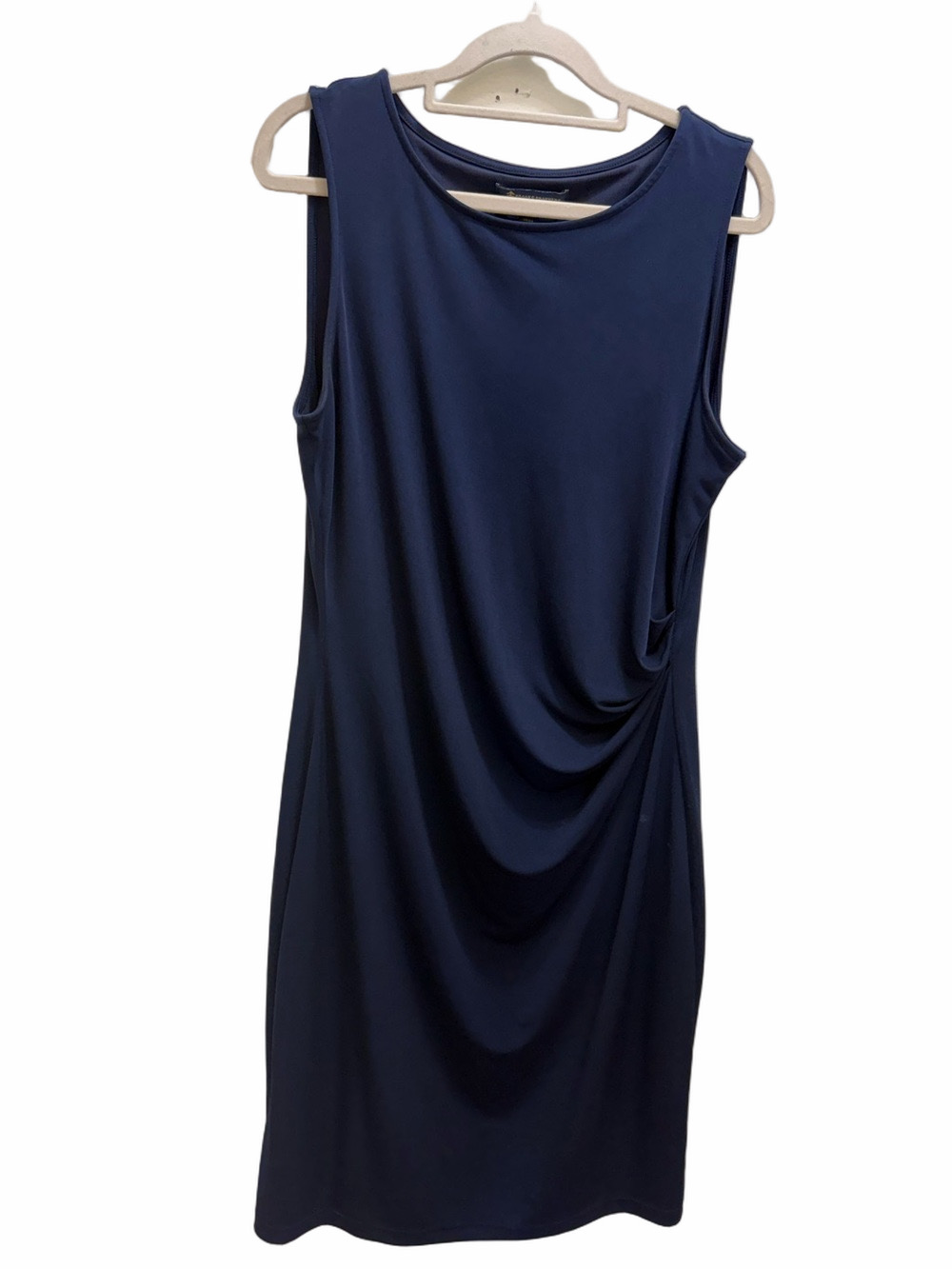 Brooks Brothers Navy Blue Side Ruched Dress Size Large